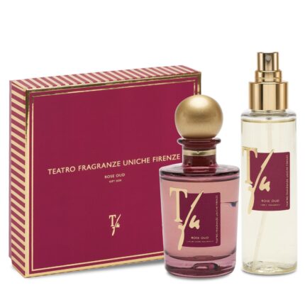 TEATRO Набор Rose Oud диффузор 250мл + свеча 180г Италия