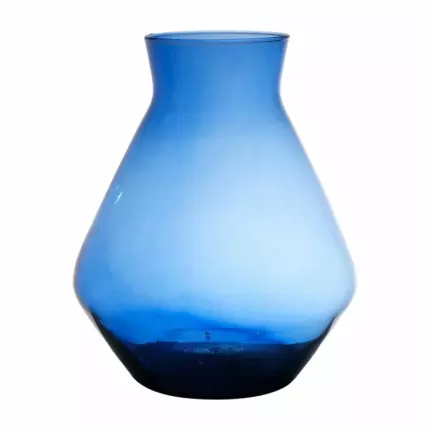 Ваза Alexandra Mouthblown Recycled, H25 D19, синий